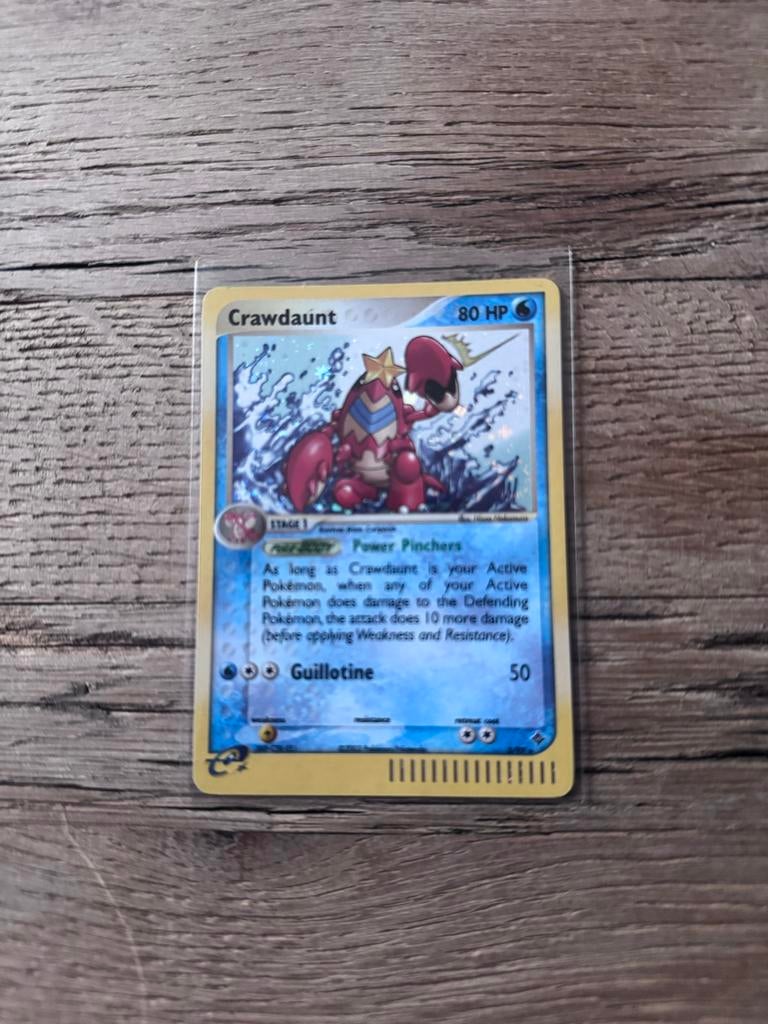 Vintage Crawdaunt E-Series Pokémon Kaart - Goede Conditie, Ophalen of Verzenden, Gebruikt, Losse kaart
