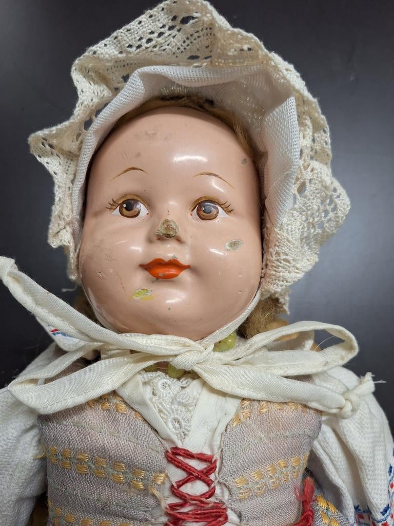 Antieke Houten Folklore Pop (50 cm), Gebruikt, ?, Pop, ?