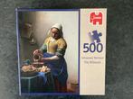 Johannes Vermeer 500 stukjes Het Melkmeisje, Ophalen of Verzenden, 500 t/m 1500 stukjes, Zo goed als nieuw
