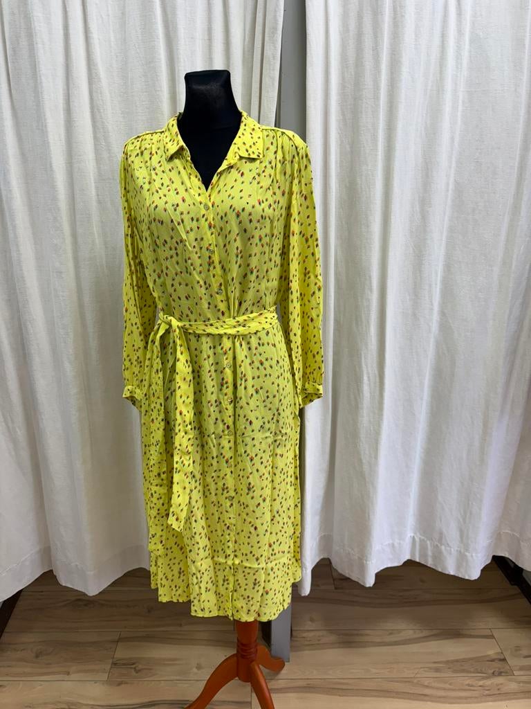 Pom Amsterdam jurk maat 42, Geel, Maat 42/44 (L), Ophalen of Verzenden, Zo goed als nieuw