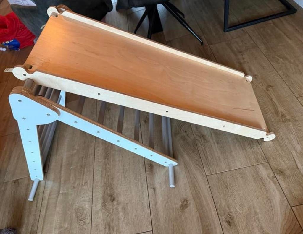 Klimrek met glijbaan - inklapbaar, Kinderen en Baby's, Speelgoed | Houten speelgoed, Ophalen, Gebruikt