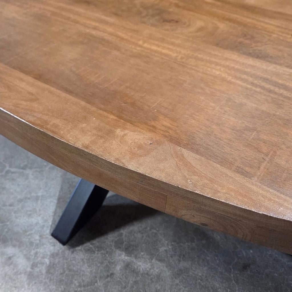 Ovale Salontafel Sturdy Mangohout in de maat 130 x 70cm, Ophalen