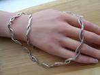 zilveren set ketting met armband [203], Verzenden, Zo goed als nieuw, Zilver, Zilver