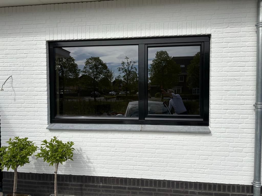 2 Gebruikte Houten Kozijnen met Draaikiepraam en Dubbel Glas, Ophalen, Gevelraam of Ruit, Gebruikt, 80 tot 120 cm