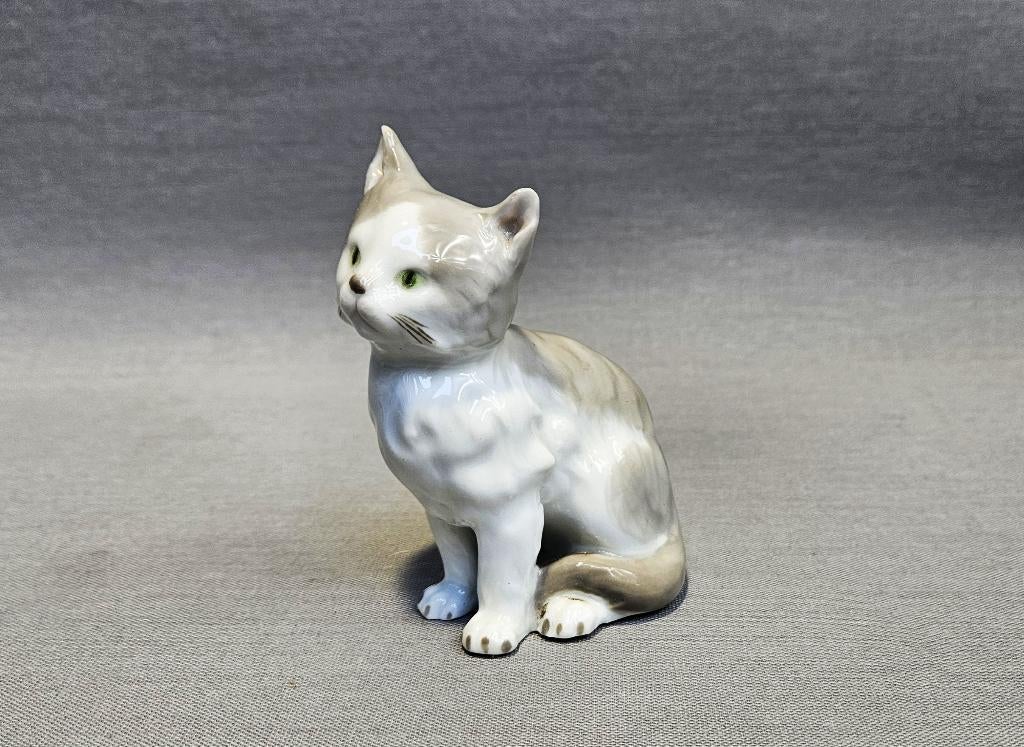 Heubach Porseleinen Katje – Model 51 – 10cm, Overige onderwerpen, Minder dan 20 cm, Verzenden, Art deco