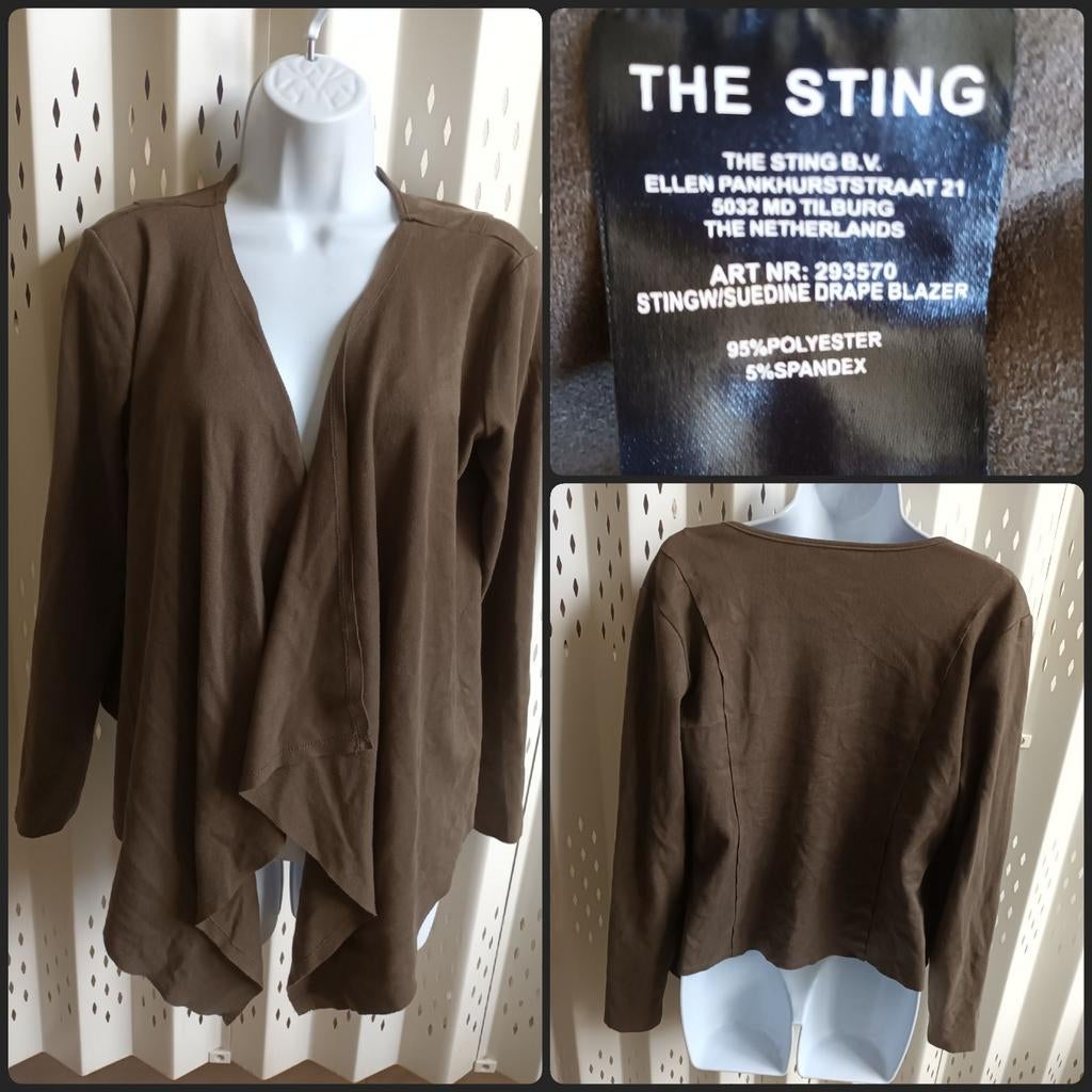 The Sting suèdine fake-suède dames blazer army green M, Kleding | Dames, Maat 38/40 (M), The Sting, Ophalen of Verzenden, Zo goed als nieuw