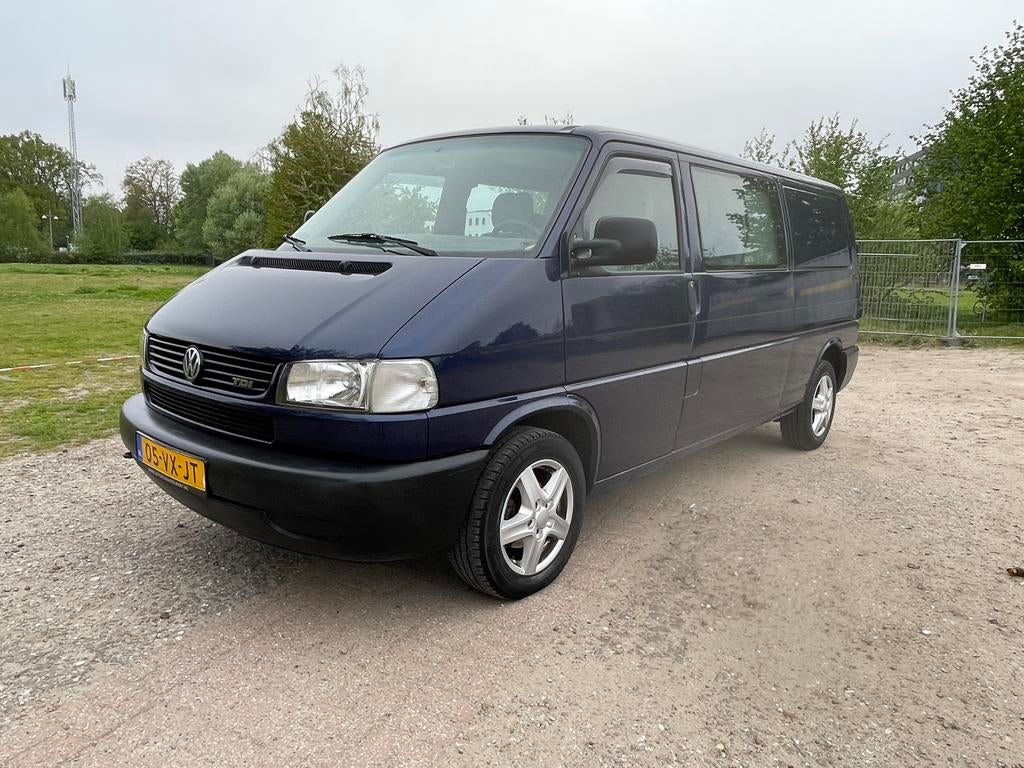 Volkswagen Transporter T4 Bestel 2.5 TDI 102PK LANG DC 2001, Auto's, Voorwielaandrijving, Stof, Bedrijf, Grijs