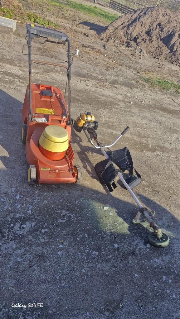 Wolf elektrische grasmaaier en Robin bosmaaier, Ophalen of Verzenden, Gebruikt, Elektrische grasmaaier, Wolf