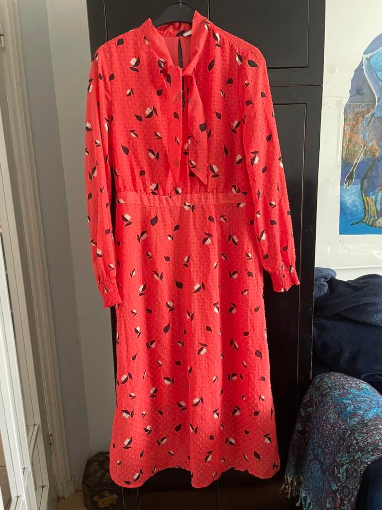 STEPS JURK maat 38 oranje rood., Kleding | Dames, Jurken, Ophalen of Verzenden, Zo goed als nieuw, Maat 38/40 (M), Rood