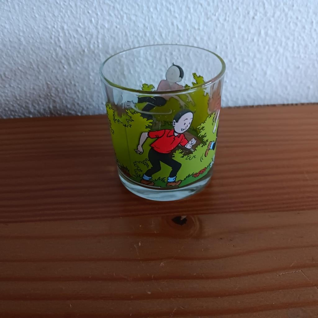 Suske en wiske glas, vintage, Ophalen of Verzenden, Zo goed als nieuw, Frisdrankglas