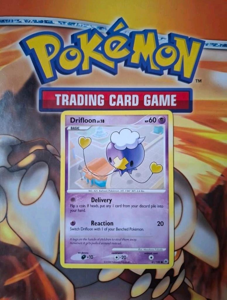 Drifloon 61/100 Diamond&Pearl Majestic Dawn pokemon kaart, Ophalen of Verzenden, Gebruikt, Losse kaart