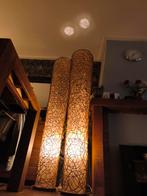 Vintage Rotan Glasvezel Vloerlampen Set - 180cm, Ophalen, Gebruikt, Vintage, Bohemian, Retro, 150 tot 200 cm