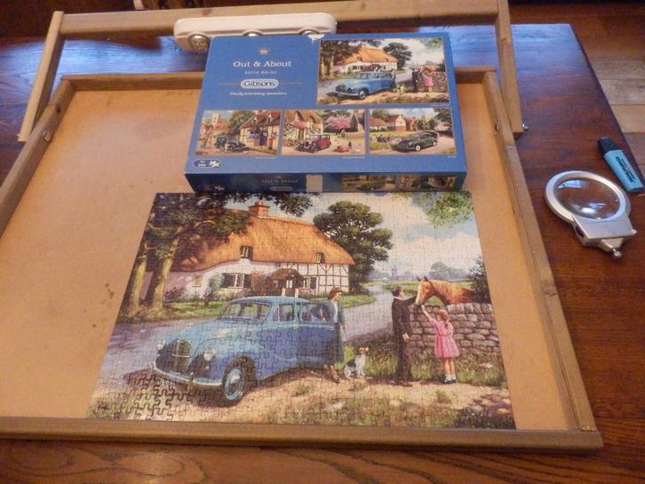 Gibson legpuzzel 500 stukjes .Out e About., Hobby en Vrije tijd, Denksport en Puzzels, Zo goed als nieuw, Legpuzzel, 500 t/m 1500 stukjes