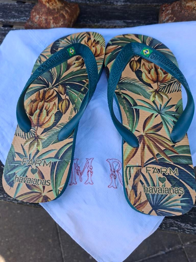 Havaianas Farm Rio - slippers met tropische print - nieuw, Slippers, Nieuw, Ophalen of Verzenden, Groen