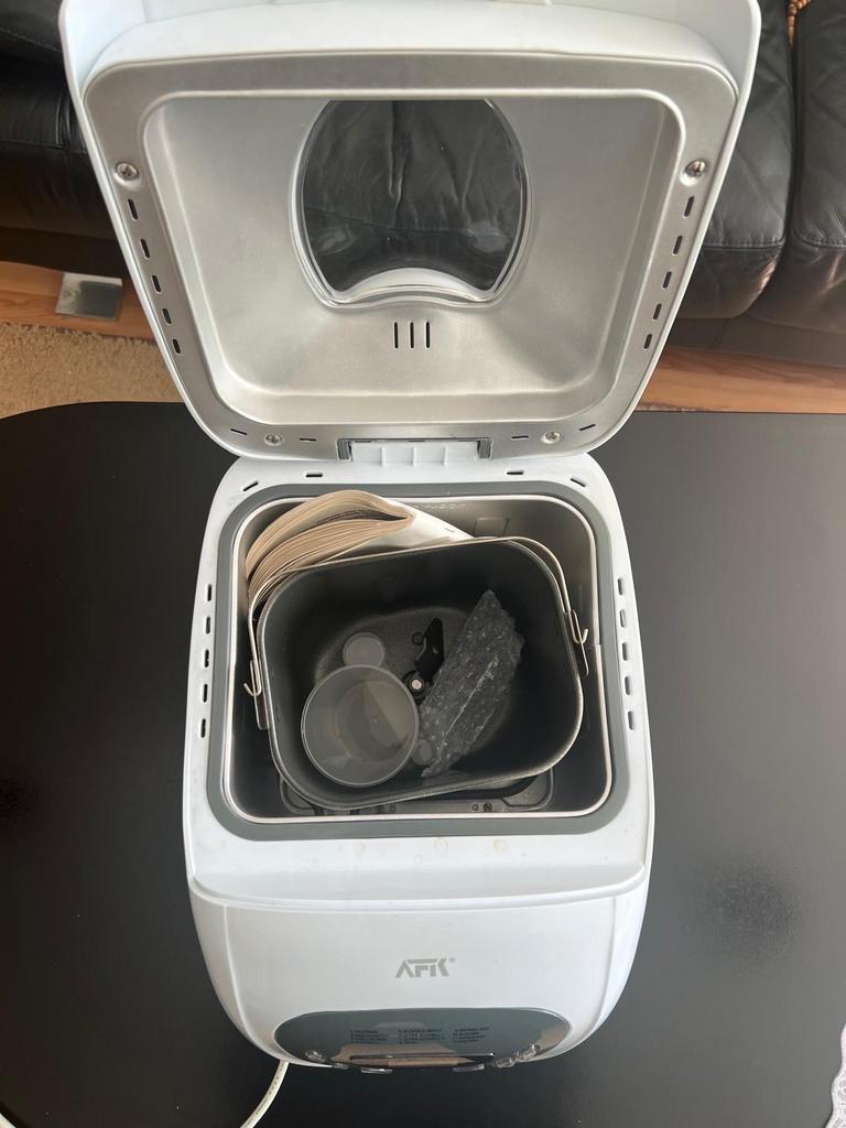 AFK Broodbakmachine - NIEUW! Nooit gebruikt, 800 tot 1200 gram deeg, Nieuw, Kijkvenster, Ophalen