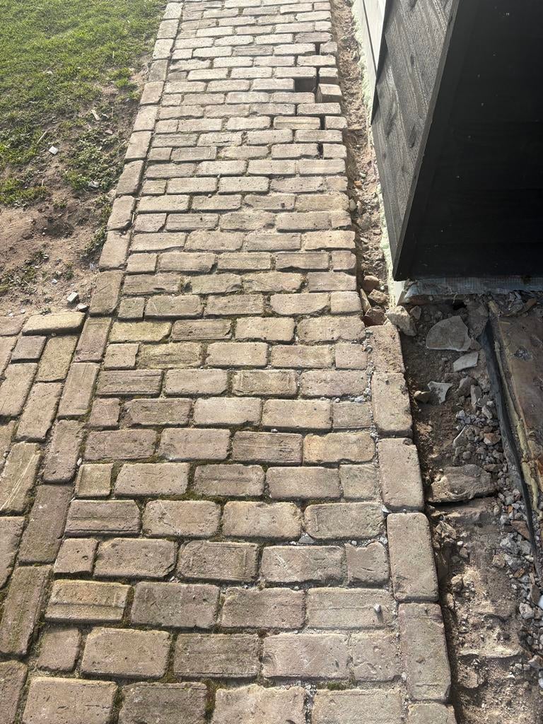 Gebakken klinkers - ca. 50m2 in nette conditie, Tuin en Terras, Tegels en Klinkers, Ophalen, Overige materialen, Gebruikt, Klinkers