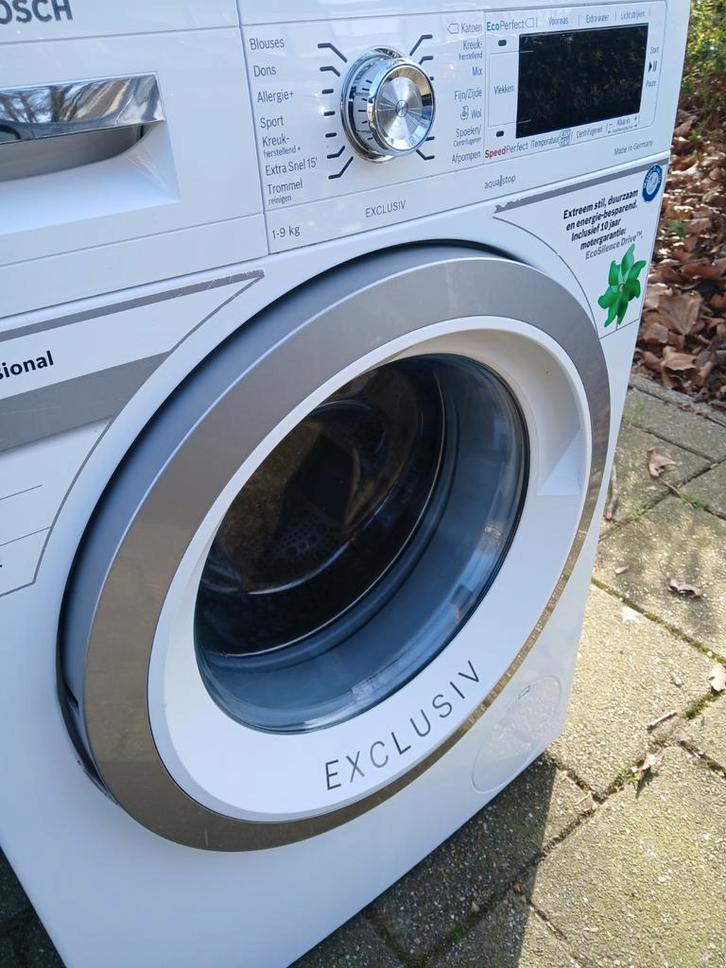 Wasmachine Bosch serie8 exclusiv 1600rpm 9kg A+++, Witgoed en Apparatuur, Wasmachines, Refurbished, Voorlader, 8 tot 10 kg, Minder dan 85 cm