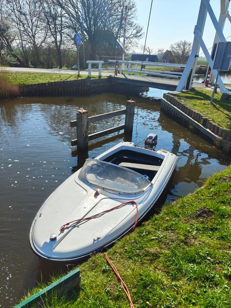 Speedbootje 15pk Incl trailer, Watersport en Boten, Ophalen, Gebruikt