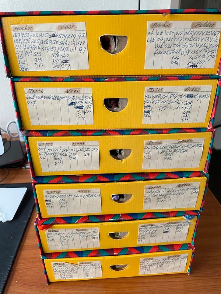 Grote collectie DMC, METZ, ANCHOR borduurgarens (800+ stuks), Hobby en Vrije tijd, Borduren en Borduurmachines, Nieuw, Borduurgaren of Zijde