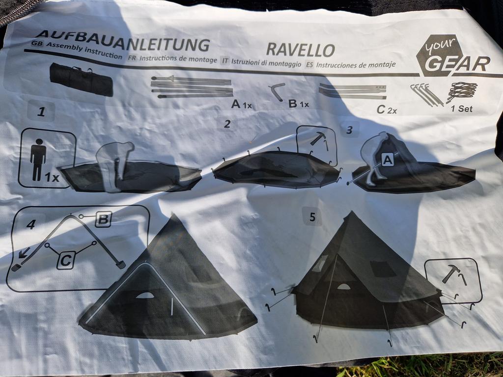 Your Gear Ravello tent 4 tot 6 personen, Caravans en Kamperen, Tenten, Ophalen, Nieuw, Tot en met 6