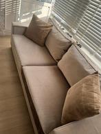 Comfortabele 2-zitsbank in beige stof, Ophalen, Gebruikt, 150 tot 200 cm, Tweepersoons