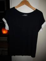 G157 Maicazz mt S shirt donkerblauw wit tricot model Noa, Blauw, Ophalen of Verzenden, Korte mouw, Maat 36 (S)