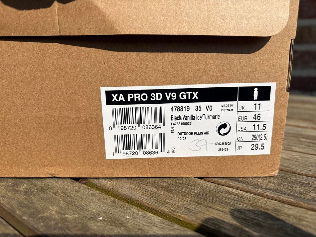 Salomon XA Pro 3D V9 GTX wandelschoenen - Maat 46, Zwart, Ophalen of Verzenden, Zo goed als nieuw, Wandelschoenen of Bergschoenen