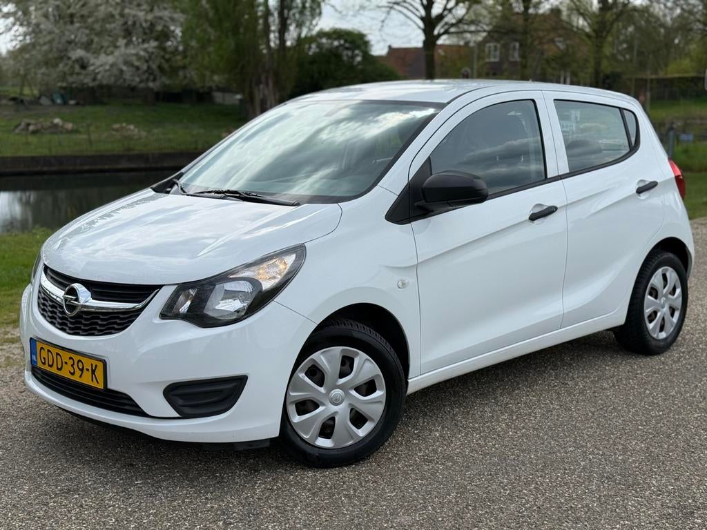 Opel Karl 1.0 75pk 2016 Wit| 5 Deurs | Nieuwe apk, Auto's, Voorwielaandrijving, 877 kg, Stof, 74 pk