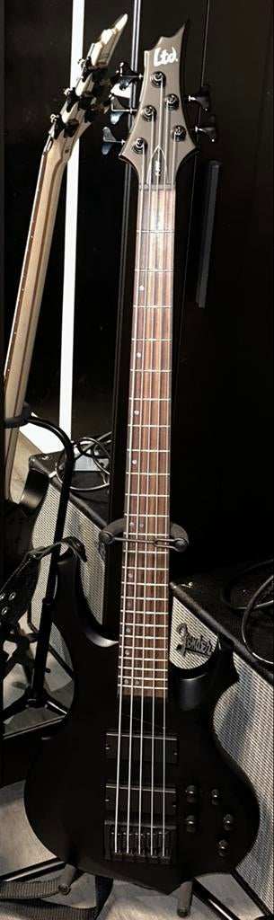 ESP LTD 5-snarige elektrische basgitaar - Zwart, Muziek en Instrumenten, Ophalen, Zo goed als nieuw, Elektrisch, 5-snarig