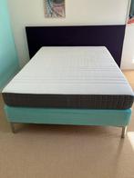 Boxspring Ikea 2.00x1.40, Gebruikt, Tweepersoons, Grijs, 140 cm