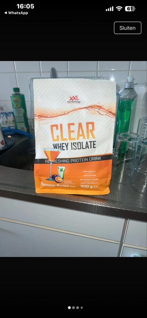 XXL Nutrition Clear Whey Isolate Pornstar Martini, Ophalen of Verzenden, Zo goed als nieuw, Overige typen