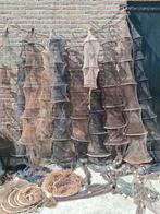 Oude vintage visnet fuiken foodtruck etalage decor getaand, T, Nieuw, Ophalen of Verzenden, N