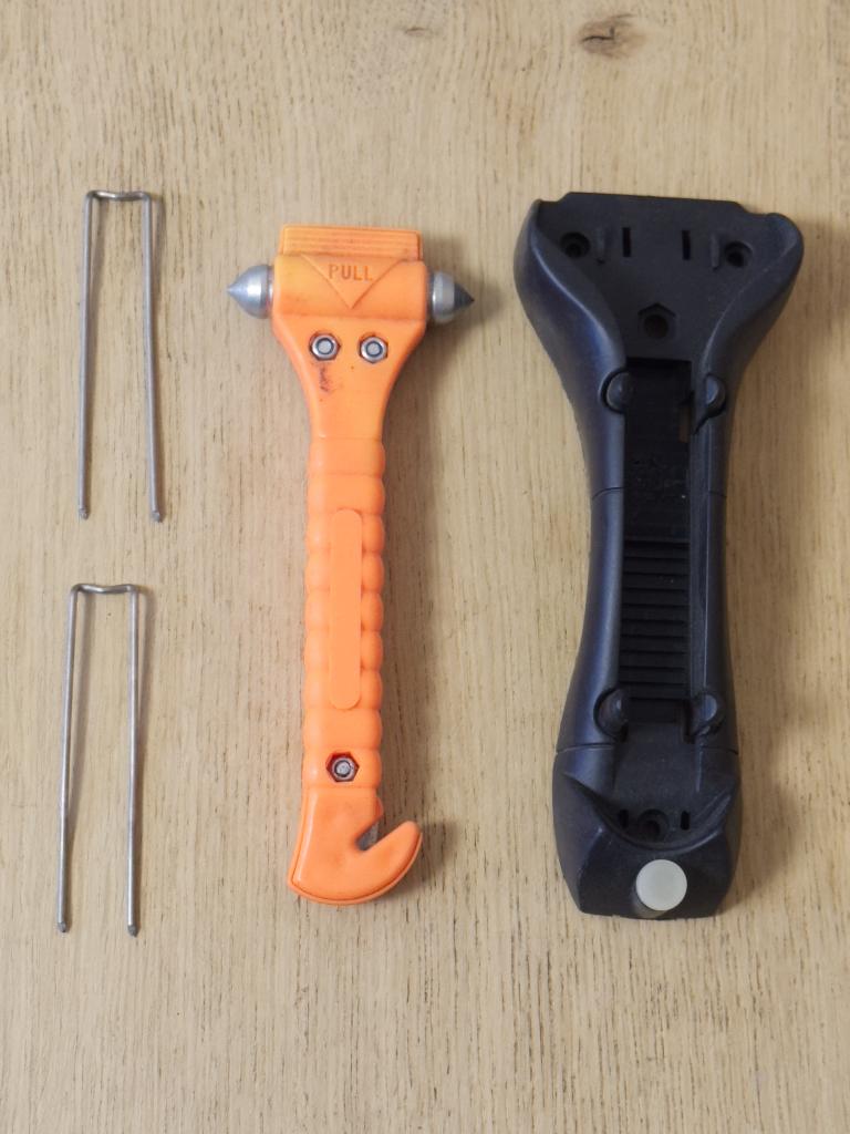 life hammer gordel snijder oranje zwart, Ophalen of Verzenden, Gebruikt