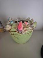 Unieke Keramische Pot met Vogelnest Design, Ophalen of Verzenden, Zo goed als nieuw