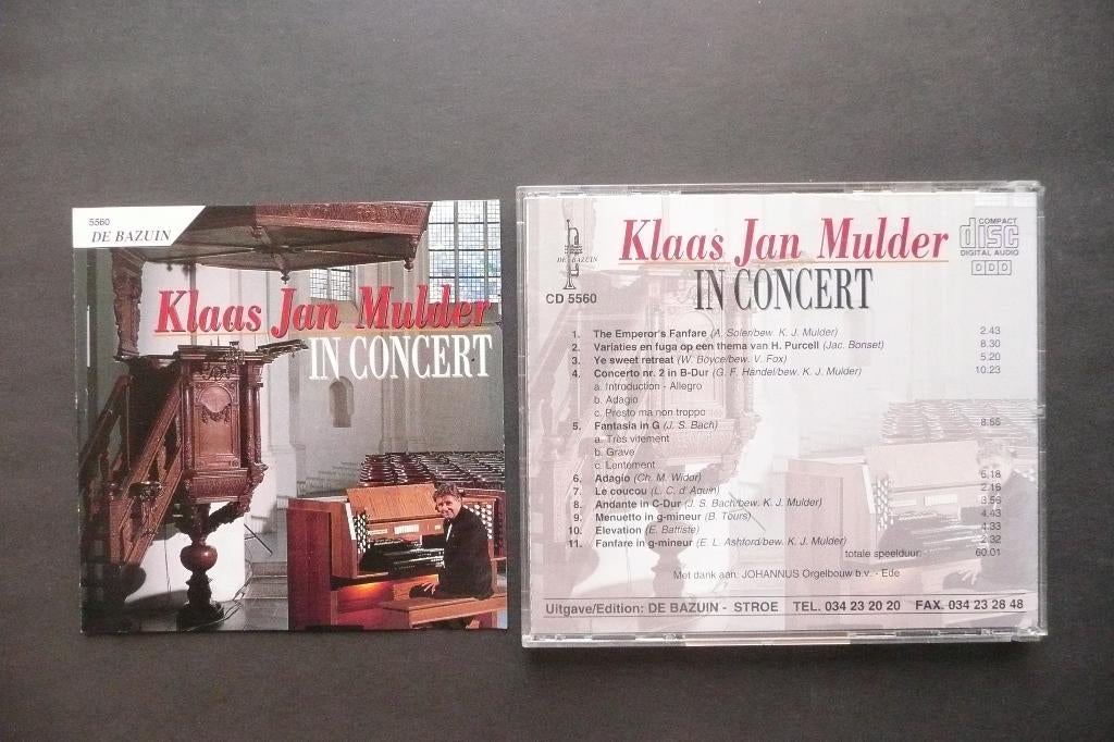 Orgel CD. Klaas Jan Mulder., Cd's en Dvd's, Ophalen of Verzenden, Classicisme, Zo goed als nieuw, Kamermuziek
