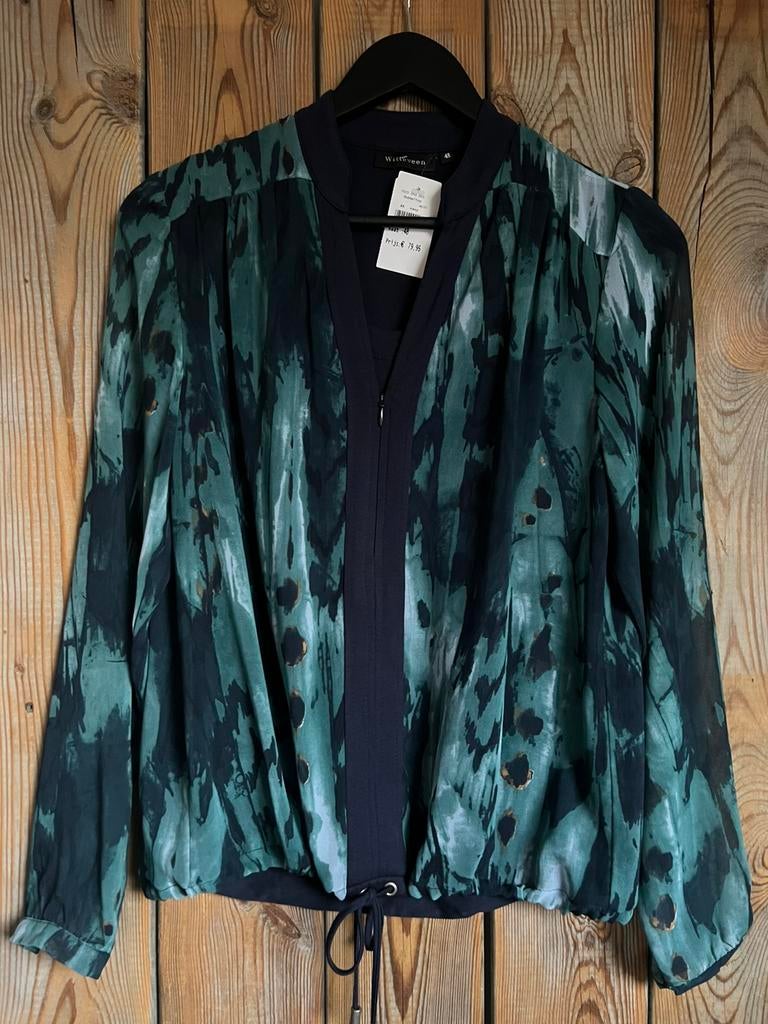 Splinternieuw blauw/groen shirtje Witteveen maat 48, Kleding | Dames, Ophalen of Verzenden, Nieuw, Maat 46/48 (XL) of groter, Overige kleuren