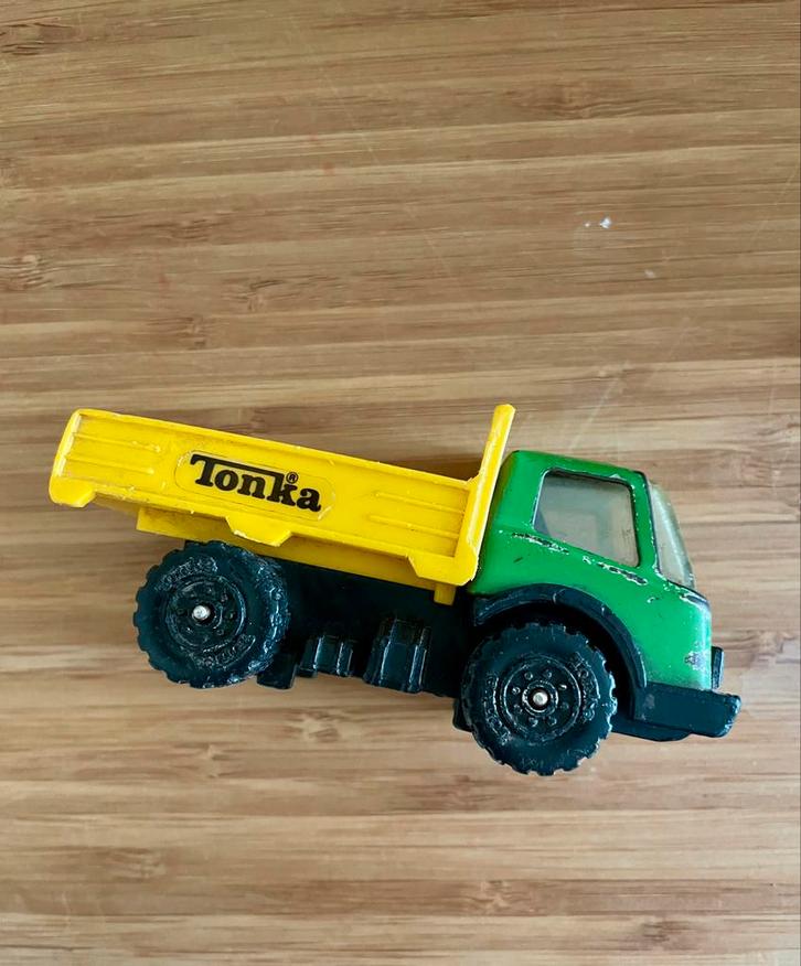 Originele Tonka Vrachtwagen - Geel/Groen - Verzamelaarsitem, Verzamelen, Speelgoed, Gebruikt, Ophalen of Verzenden