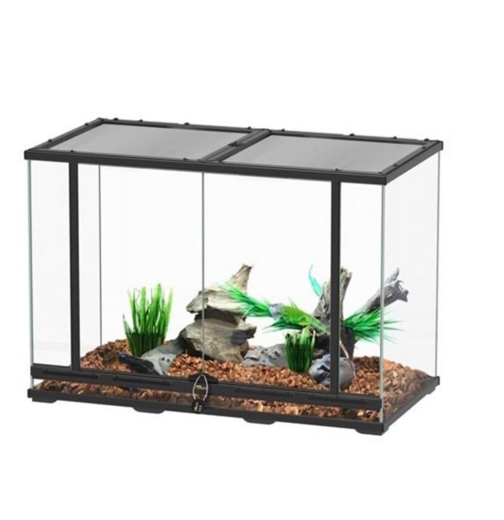 Terrarium + Exo Terra lamp – 88x45x60 cm, Ophalen, Zo goed als nieuw