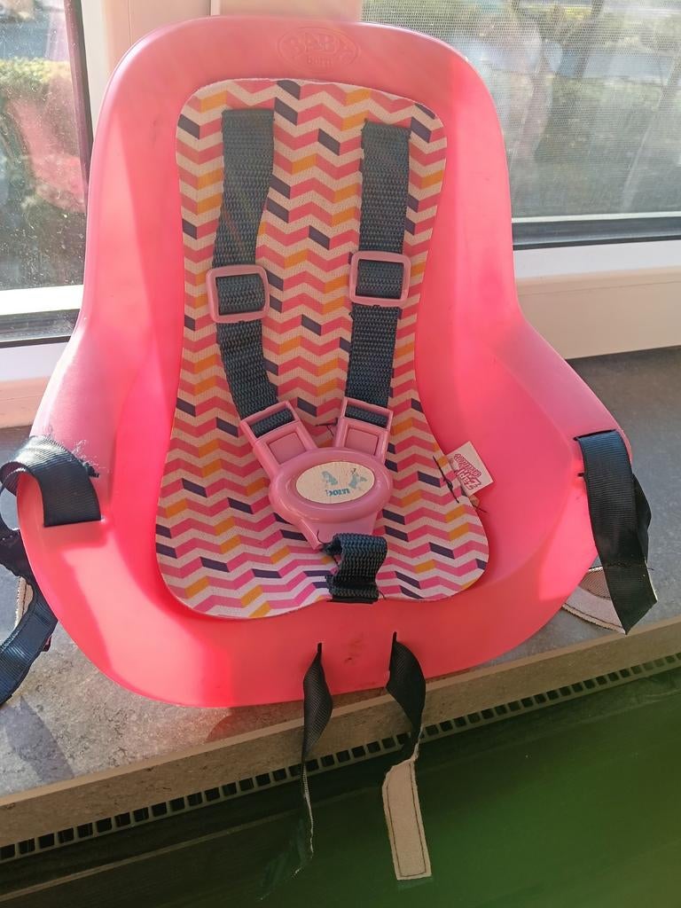 Baby Born fietsstoeltje roze met gordel, 0 t/m 10 kg, Achterzitje, Baby Born, Ophalen of Verzenden
