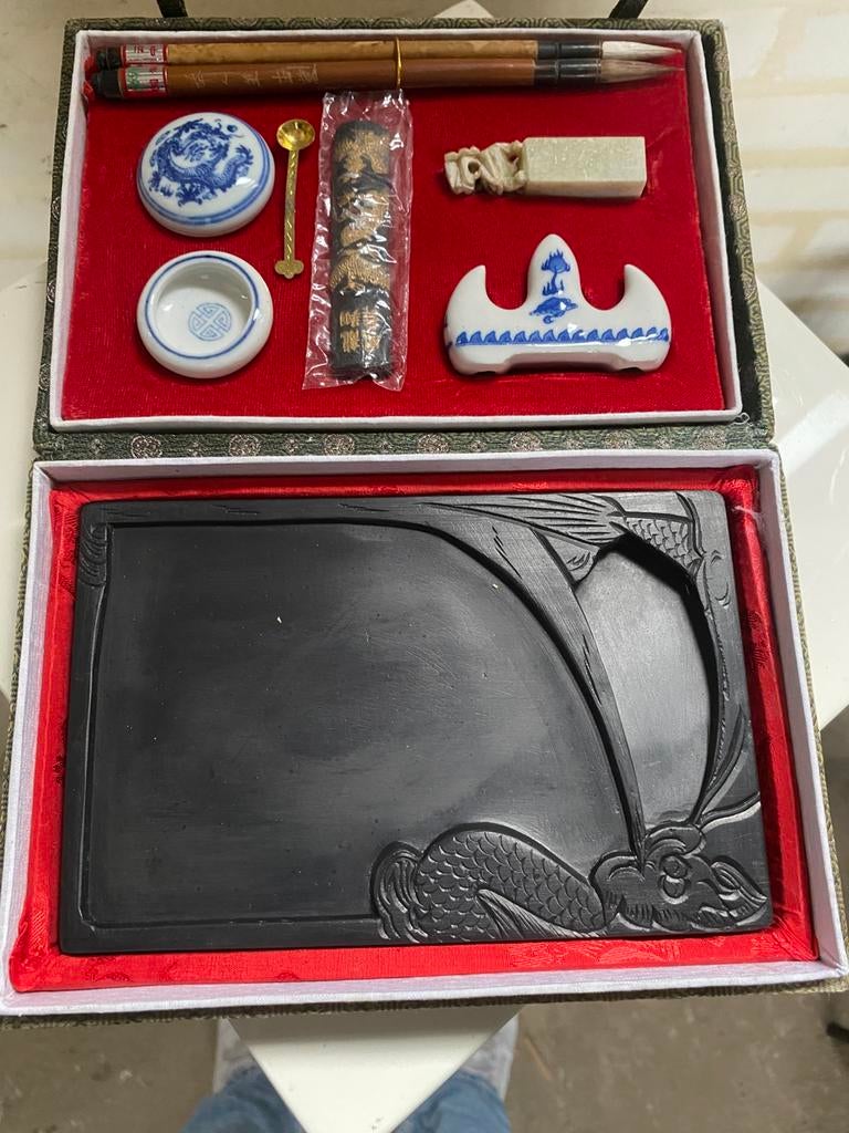 Chinese kalligrafieset, calligraphiepakket met penseel en