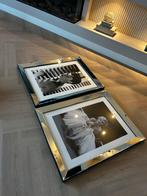 Twee mooie spiegellijsten 90x70 cm, Ophalen, Gebruikt, Minder dan 100 cm, Rechthoekig