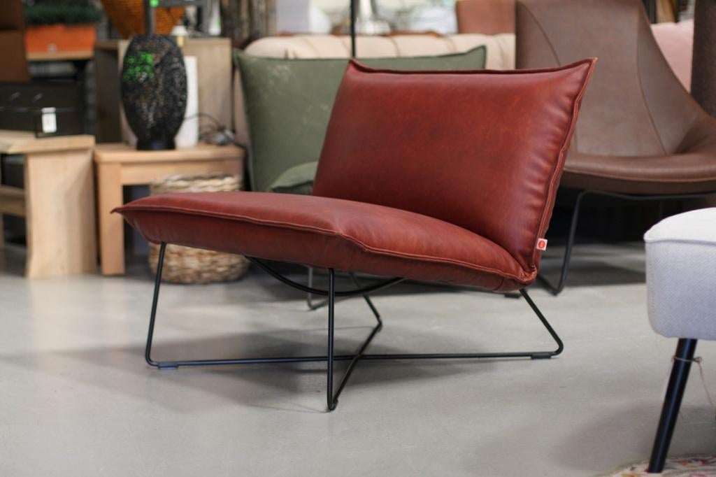 2 x luxe fauteuil EARL Jess Design bruin cognac Luxor Tan, Huis en Inrichting, Fauteuils, Ophalen, 75 tot 100 cm, Zo goed als nieuw
