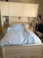 2 persoons bed met kastenombouw en elektrische bodems, Ophalen of Verzenden, Gebruikt, Tweepersoons