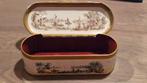 Vintage doosje voor lepeltjes met vissers tafereel, Ophalen of Verzenden