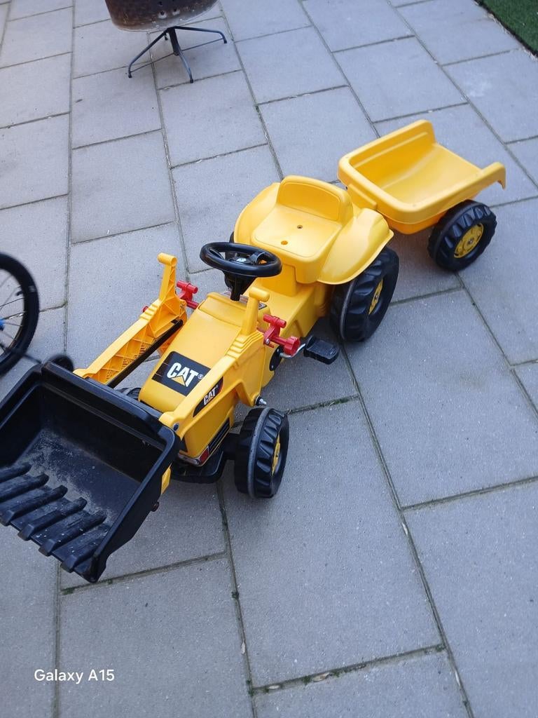 CAT Traptractor met voorlader en aanhanger, Kinderen en Baby's, Speelgoed | Buiten | Voertuigen en Loopfietsen, Ophalen, Gebruikt