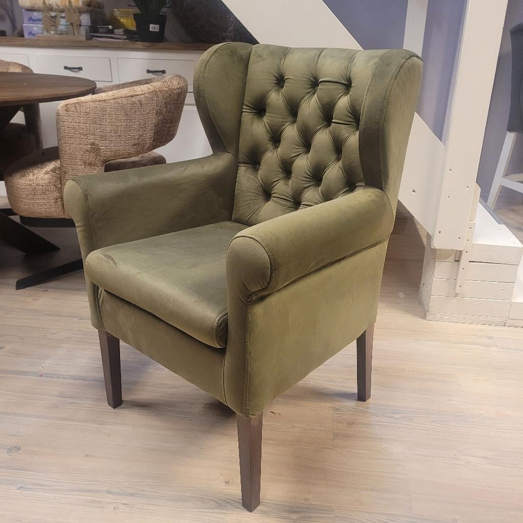 *ACTIE* Landelijke Eetkamerstoel Roman Stel Zelf Samen (6), Landelijke eetkamerstoelen stoelen capiton stof velvet velours, Nieuw