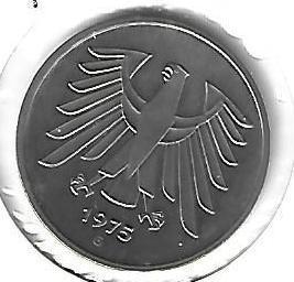 5 mark 1975 G km 110.1 unc !!! catalog val 7,00$, Postzegels en Munten, Munten | Europa | Niet-Euromunten, Verzenden, Duitsland
