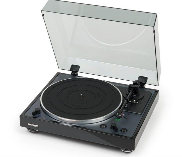 Thorens TD 102A zwart met DAC en Phono-voorversterker, Audio, Tv en Foto, Platenspelers, Zo goed als nieuw, Platenspeler, Thorens