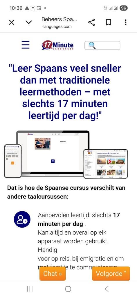 Online taalcursus Spaans van '17 minute Languages', Boeken, Ophalen of Verzenden, Alpha, Niet van toepassing