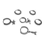 Luxe Oorbellen Set-6 stuks + Zirkonia, Ster, Raket en Saturn, Met kristal, Overige materialen, Hangers, Birgitta-Gracht 33, 6465 EL Kerkrade, Nederland